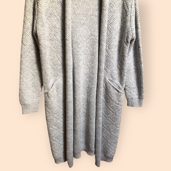 Anthropologie Tea & Cup Los Angeles Powder Blue Knit Longline Cardigan Sweater - Picture 4 of 13